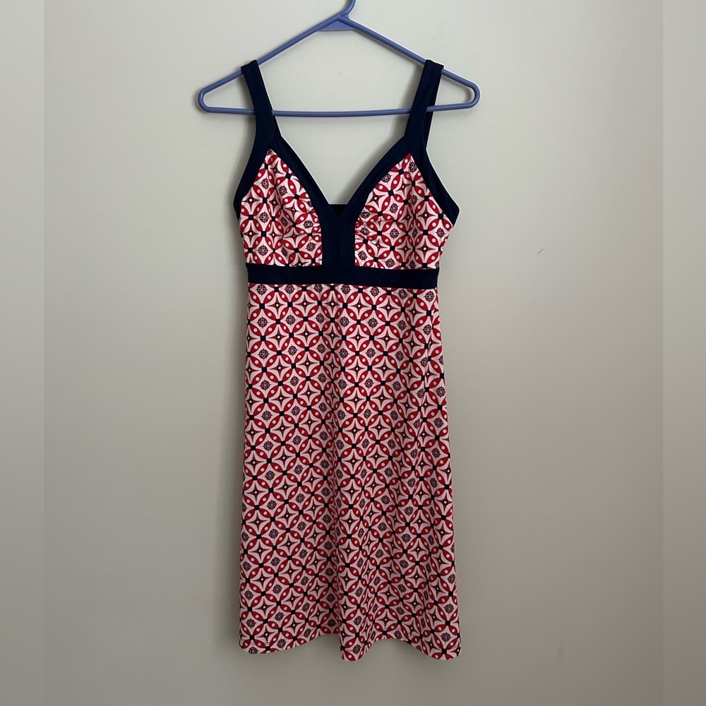 Patagonia Strappy Dress Red, White and Blue Size Small